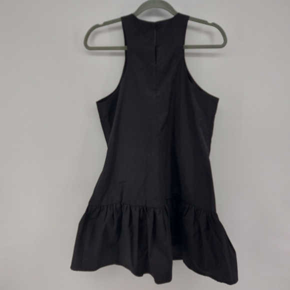 Amanda Uprichard Alejandra Black Sleeveless Ruffled Hem Mini Dress - Picture 10 of 10